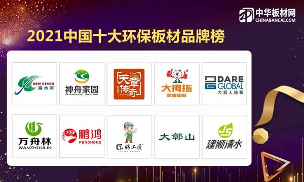 2021年度中國十大環(huán)保板材品牌已誕生