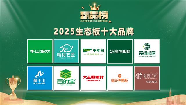 2025甄品榜生態(tài)板十大品牌排名揭曉